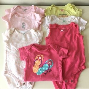 Set of 7 Baby Girl’s Onesies